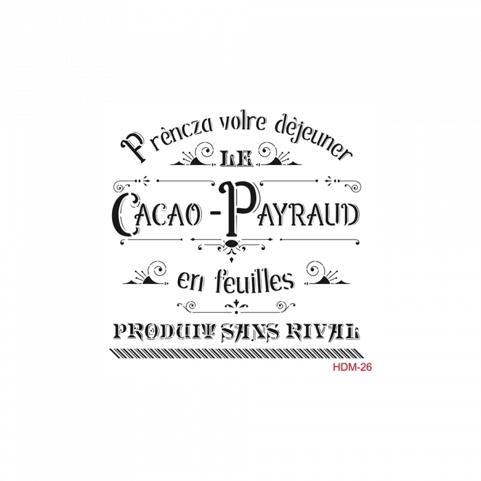 HOME DECOR MİNİ STENCIL HDM-26 25X25