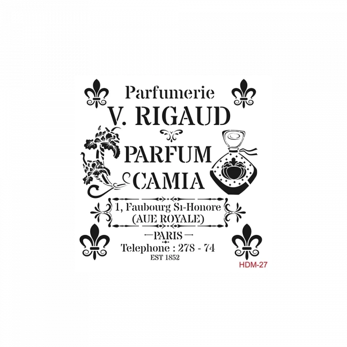 HOME DECOR MİNİ STENCIL HDM-27 25X25