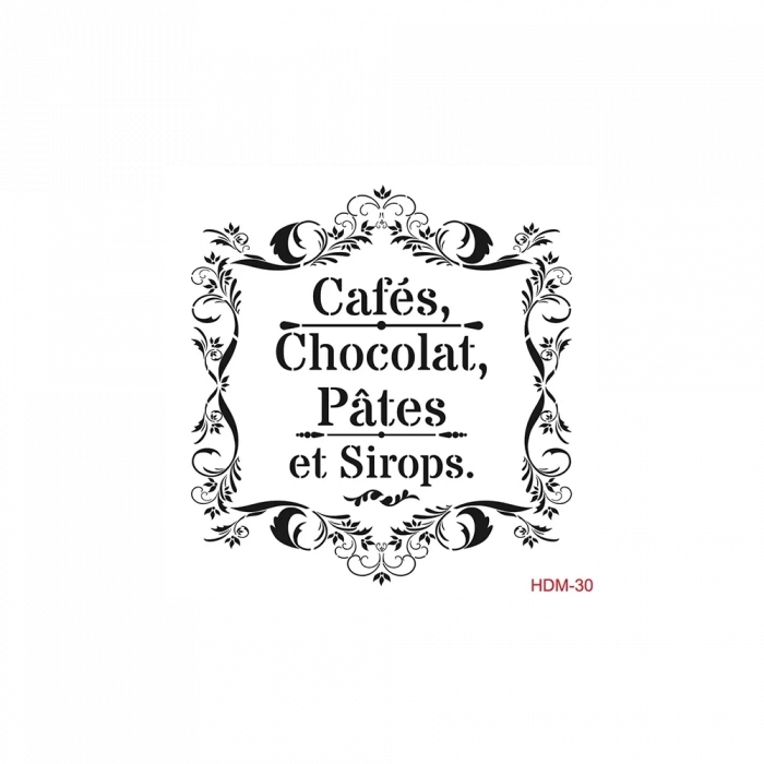 HOME DECOR MİNİ STENCIL HDM-30 25X25