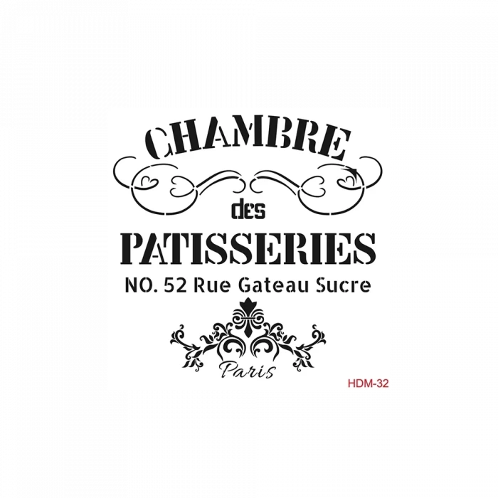 HOME DECOR MİNİ STENCIL HDM-32 25X25