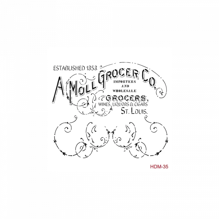 HOME DECOR MİNİ STENCIL HDM-35 25X25