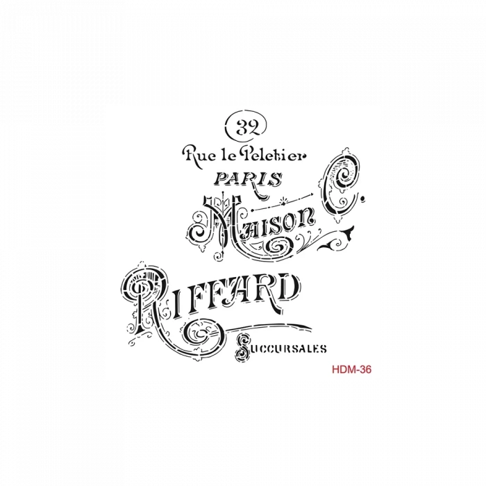 HOME DECOR MİNİ STENCIL HDM-36 25X25