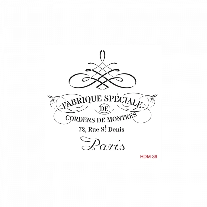 HOME DECOR MİNİ STENCIL HDM-39 25X25