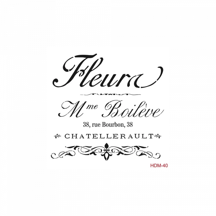 HOME DECOR MİNİ STENCIL HDM-40 25X25