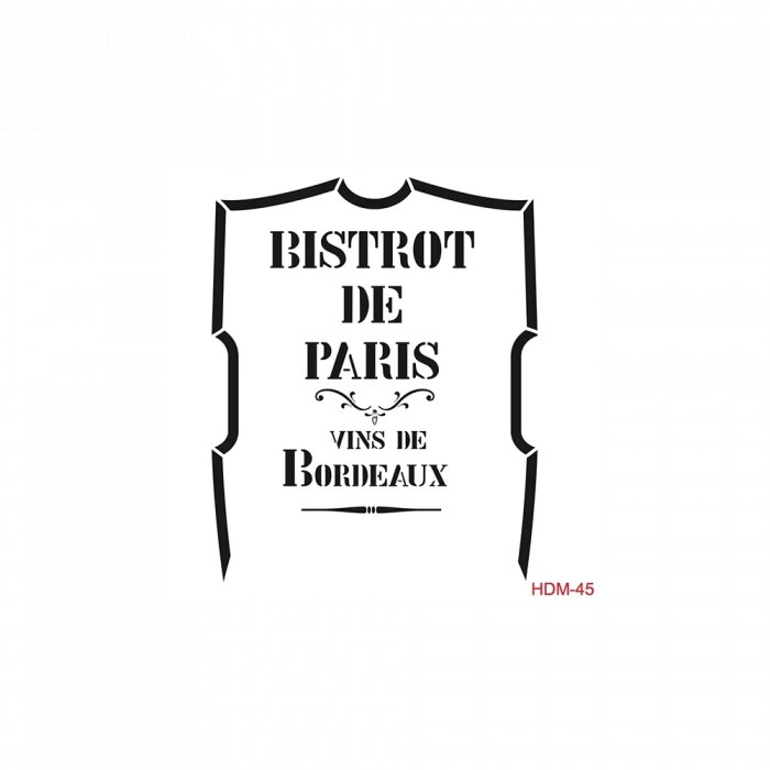 HOME DECOR MİNİ STENCIL HDM-45 25X25