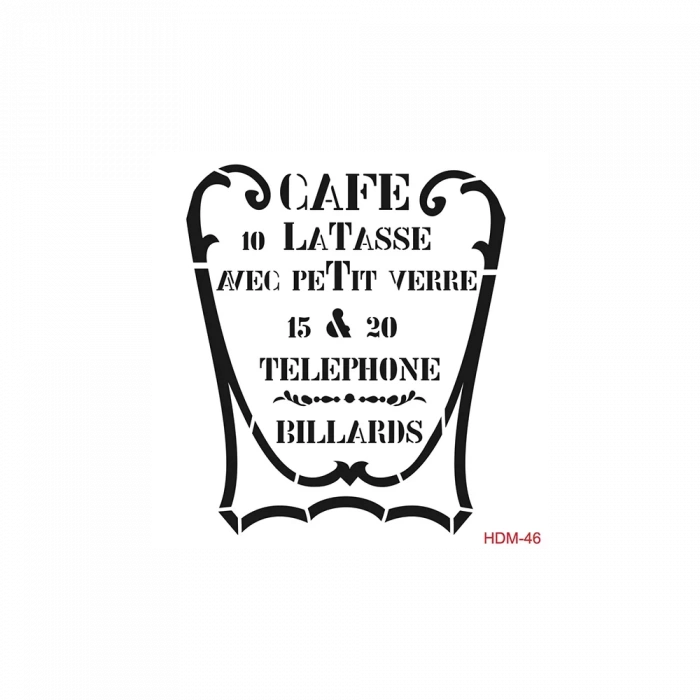 HOME DECOR MİNİ STENCIL HDM-46 25X25