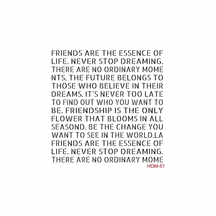 HOME DECOR MİNİ STENCIL HDM-51 25X25