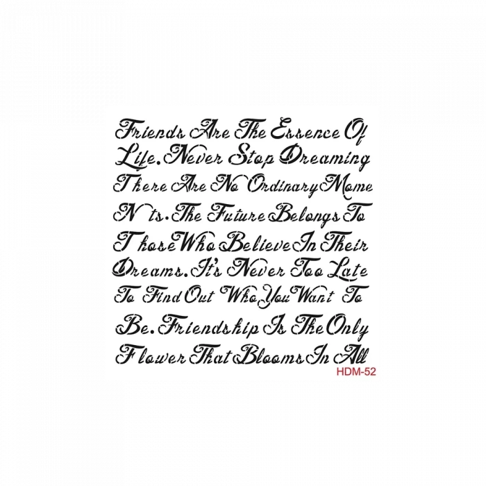 HOME DECOR MİNİ STENCIL HDM-52 25X25