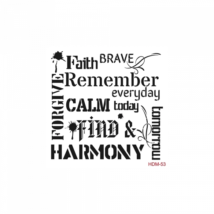 HOME DECOR MİNİ STENCIL HDM-53 25X25