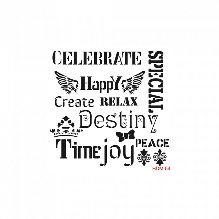 HOME DECOR MİNİ STENCIL HDM-54 25X25