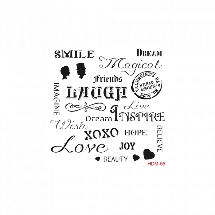 HOME DECOR MİNİ STENCIL HDM-55 25X25