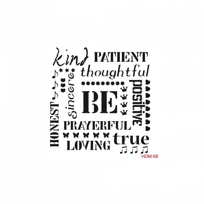 HOME DECOR MİNİ STENCIL HDM-56 25X25