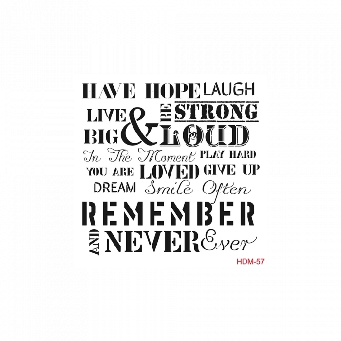 HOME DECOR MİNİ STENCIL HDM-57 25X25