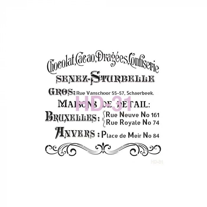 HOME DECOR STENCIL HD-31 45X45