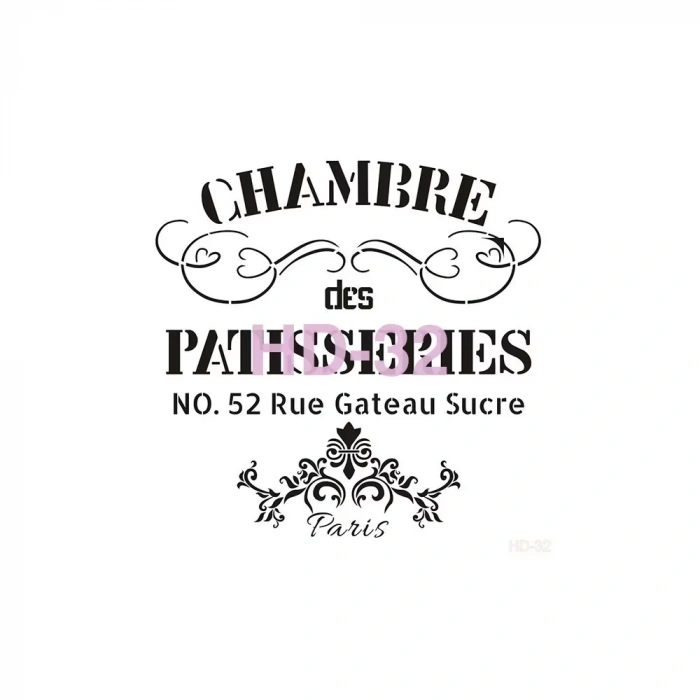 HOME DECOR STENCIL HD-32 45X45