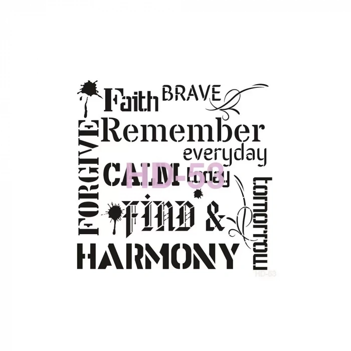 HOME DECOR STENCIL HD-53 45X45