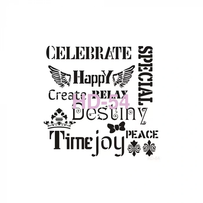 HOME DECOR STENCIL HD-54 45X45