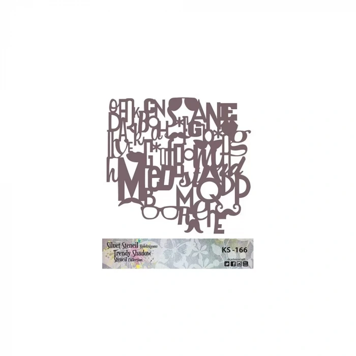 KS SERİSİ SİLUET STENCIL ( KENARSIZ ) KS166 25X25