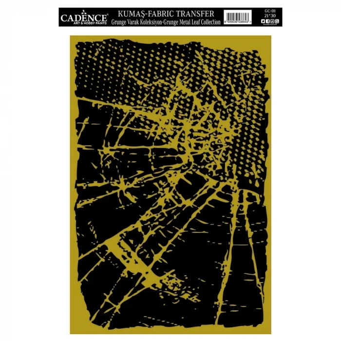 KUMAŞ GRUNGE VARAK TRANSFER KOLEKSİYONU ALTIN GC-01 21X30