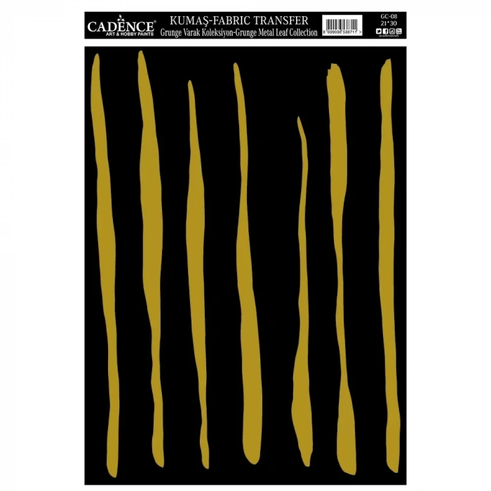 KUMAŞ GRUNGE VARAK TRANSFER KOLEKSİYONU ALTIN GC-08 21X30