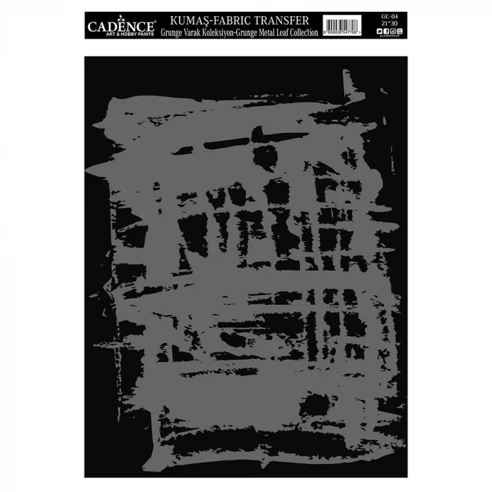 KUMAŞ GRUNGE VARAK TRANSFER KOLEKSİYONU GÜMÜŞ GC-04 21X30