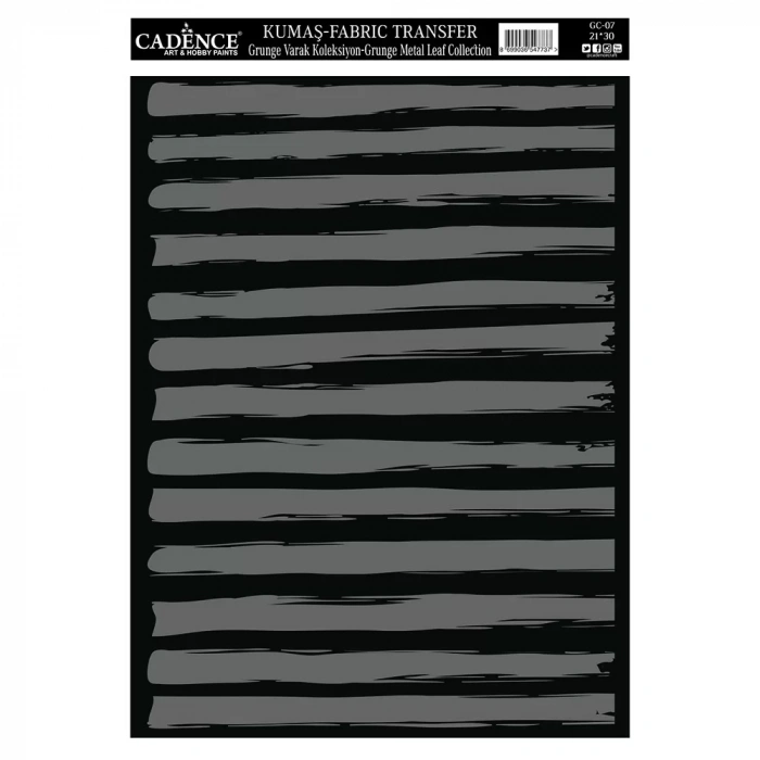 KUMAŞ GRUNGE VARAK TRANSFER KOLEKSİYONU GÜMÜŞ GC-07 21X30