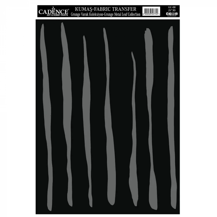 KUMAŞ GRUNGE VARAK TRANSFER KOLEKSİYONU GÜMÜŞ GC-08 21X30