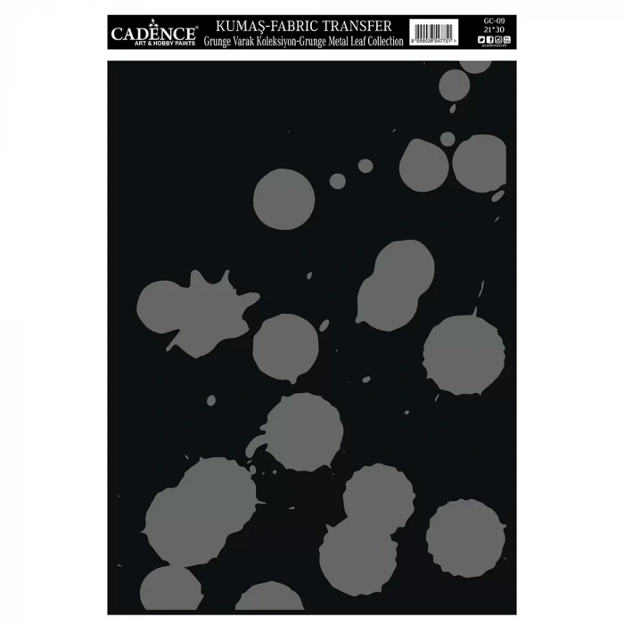 KUMAŞ GRUNGE VARAK TRANSFER KOLEKSİYONU GÜMÜŞ GC-09 21X30