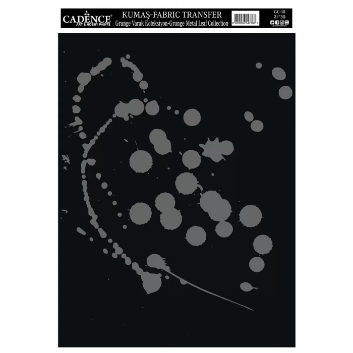KUMAŞ GRUNGE VARAK TRANSFER KOLEKSİYONU GÜMÜŞ GC-10 21X30