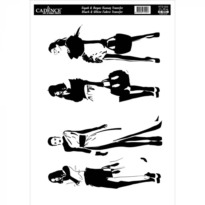 KUMAŞ TRANSFER SİYAH BEYAZ KTS-004 21X30