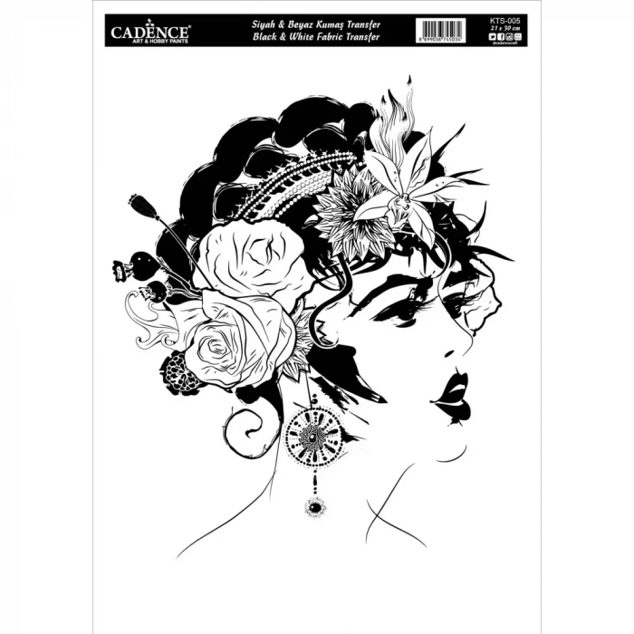 KUMAŞ TRANSFER SİYAH BEYAZ KTS-005 21X30