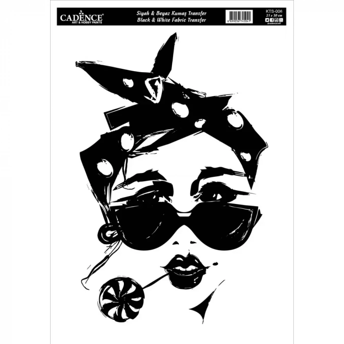 KUMAŞ TRANSFER SİYAH BEYAZ KTS-006 21X30