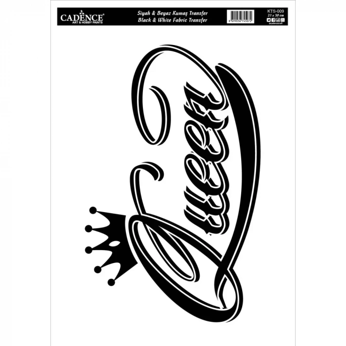 KUMAŞ TRANSFER SİYAH BEYAZ KTS-009 21X30