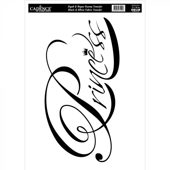 KUMAŞ TRANSFER SİYAH BEYAZ KTS-011 21X30