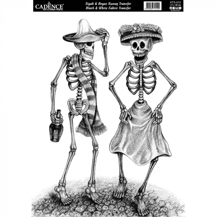 KUMAŞ TRANSFER SİYAH BEYAZ KTS-012 21X30