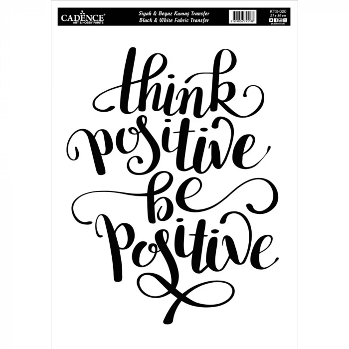 KUMAŞ TRANSFER SİYAH BEYAZ KTS-020 21X30