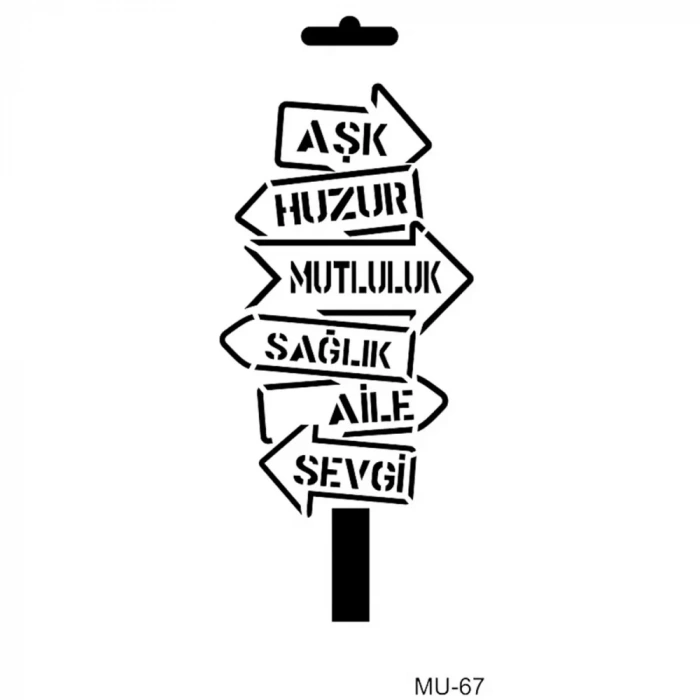 MIX MEDİA STENCIL MU SERİSİ MU67 10X25