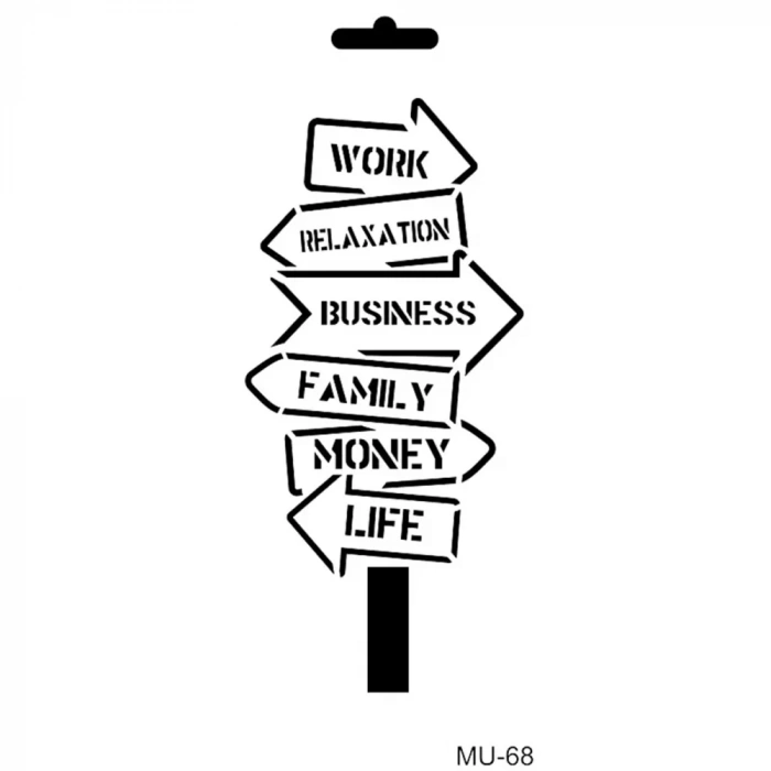 MIX MEDİA STENCIL MU SERİSİ MU68 10X25