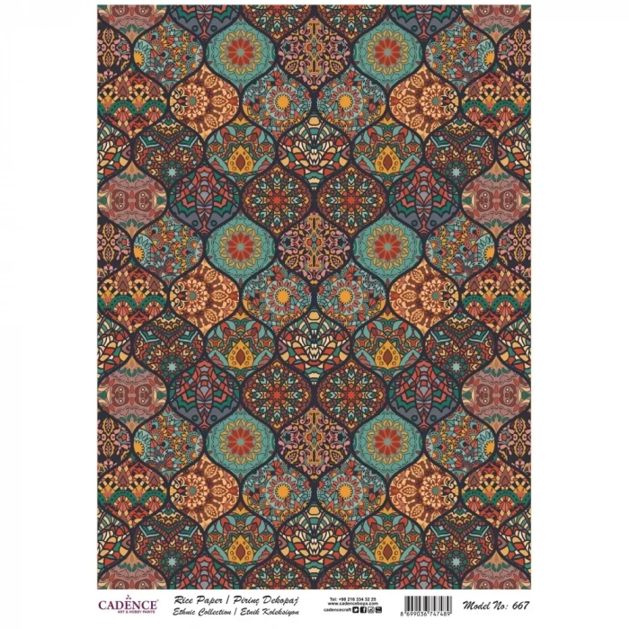 PİRİNÇ KAĞIT ETNİK SERİ MODEL 667 30X42