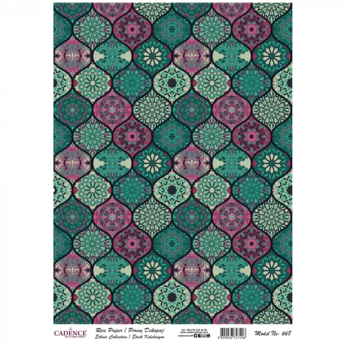 PİRİNÇ KAĞIT ETNİK SERİ MODEL 668 30X42