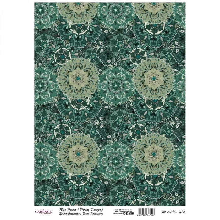 PİRİNÇ KAĞIT ETNİK SERİ MODEL 674 30X42