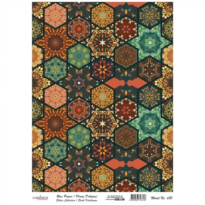 PİRİNÇ KAĞIT ETNİK SERİ MODEL 680 30X42