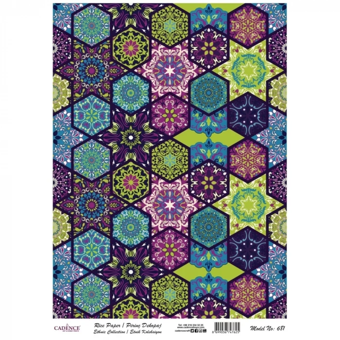 PİRİNÇ KAĞIT ETNİK SERİ MODEL 681 30X42