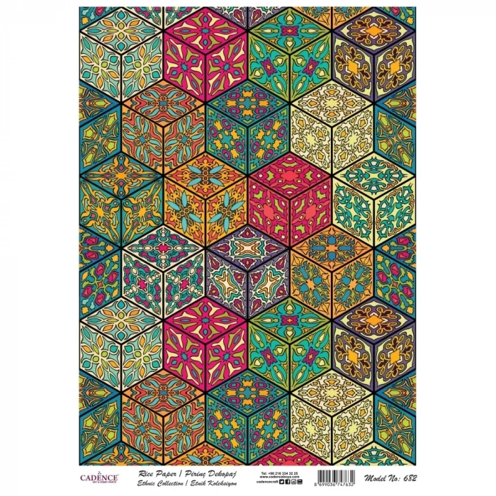 PİRİNÇ KAĞIT ETNİK SERİ MODEL 682 30X42