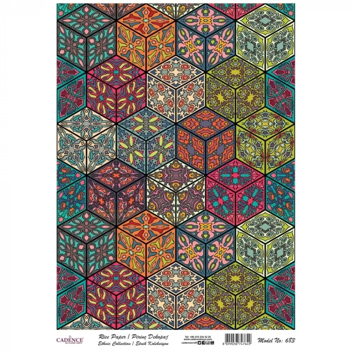 PİRİNÇ KAĞIT ETNİK SERİ MODEL 683 30X42