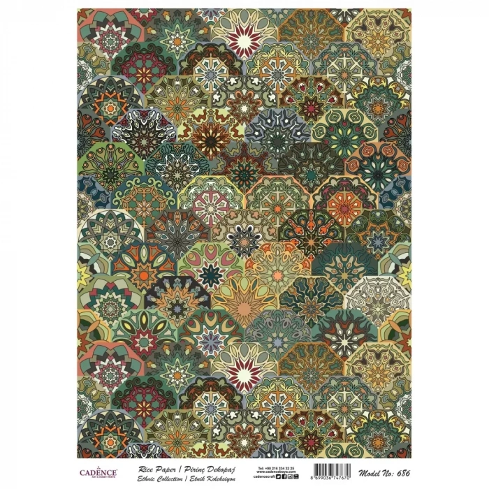 PİRİNÇ KAĞIT ETNİK SERİ MODEL 686 30X42