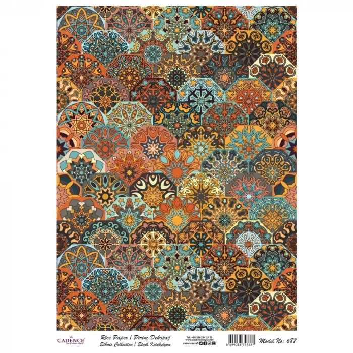 PİRİNÇ KAĞIT ETNİK SERİ MODEL 687 30X42