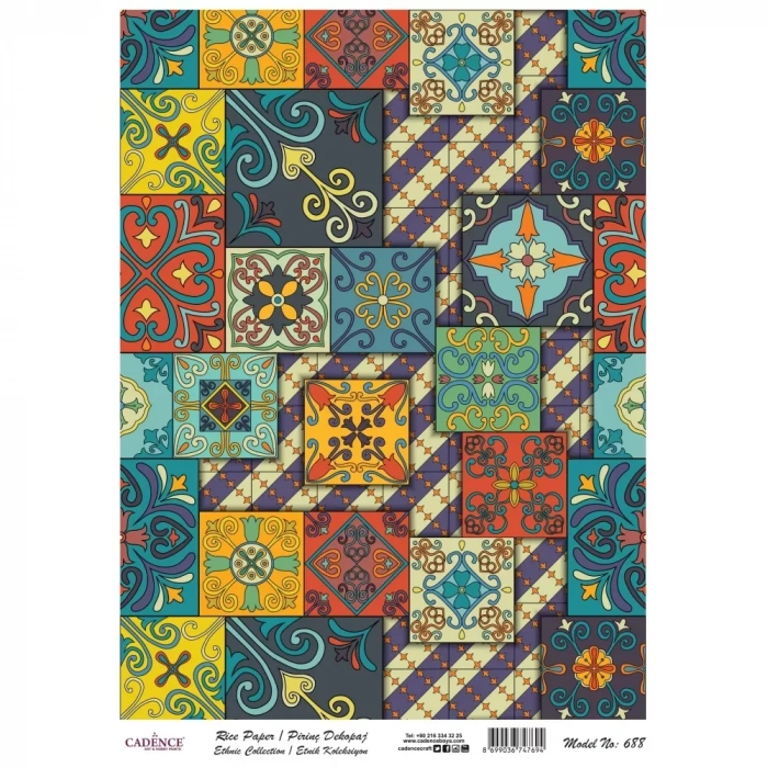 PİRİNÇ KAĞIT ETNİK SERİ MODEL 688 30X42
