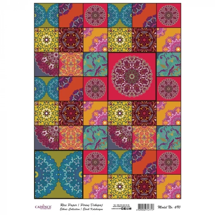 PİRİNÇ KAĞIT ETNİK SERİ MODEL 690 30X42