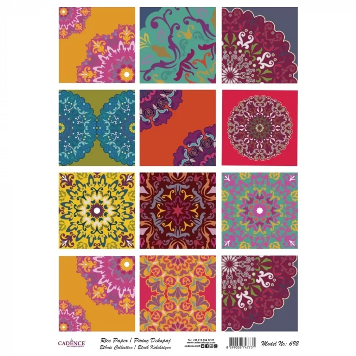 PİRİNÇ KAĞIT ETNİK SERİ MODEL 692 30X42